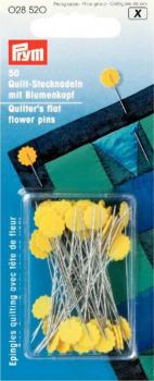 Prym Quilt Stecknadeln 0,60 x 50 mm gelb mit Blume